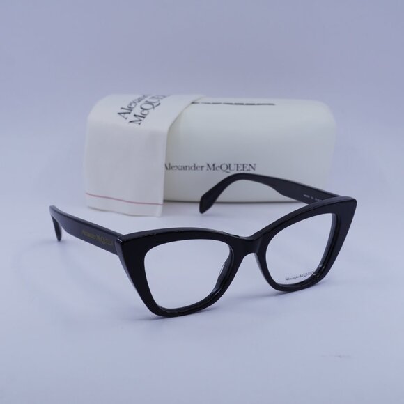 Alexander McQueen AM0305O 001 Cat Eye Eyeglasses 50mm - Black - Picture 6 of 11